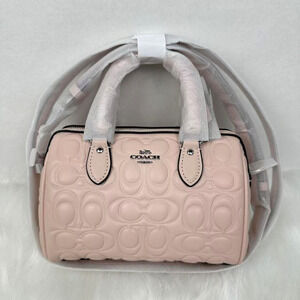 Coach Mini Rowan Crossbody Bag In Signature Leather In Blush NWT CY743